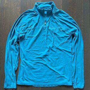 Lululemon Blue Quarter Zip Long Sleeve Pullover Men's Large